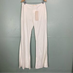 Juneyen Low Waist Flared Side Slit Trouser Pants Medium